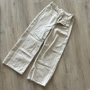 Levi's Women's Cream Wide Leg Jeans